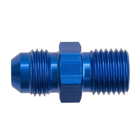 -06 MALE AN/JIC FLARE TO M10X1.0 INVERTED ADAPTER - BLUE
